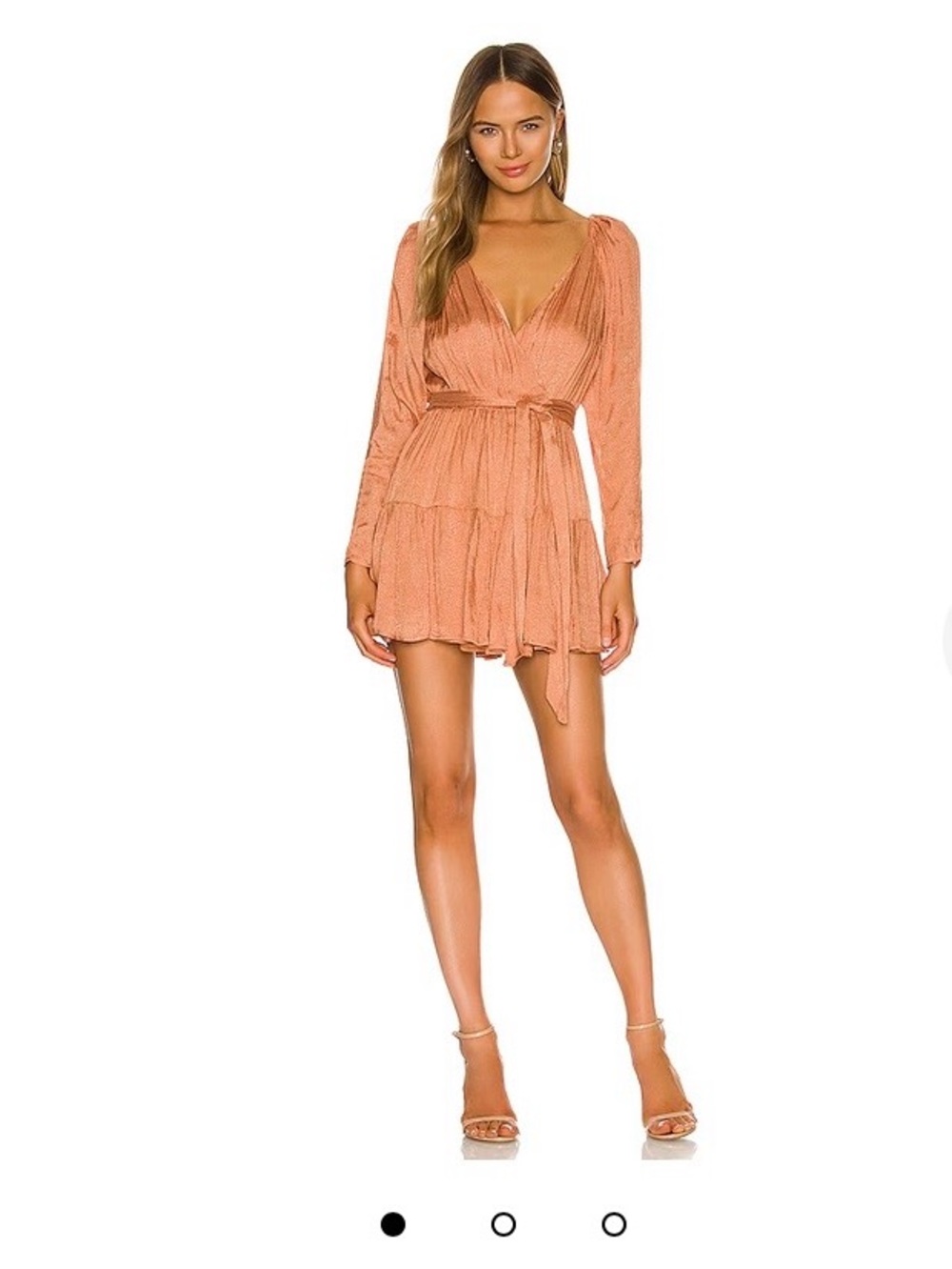 NWT Lovers & Friends Womens Medium Corinne Mini Dress in Clay Romantic Coquette